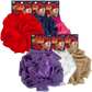 Jumbo Chiffon Flower Turban - 6 pcs set
