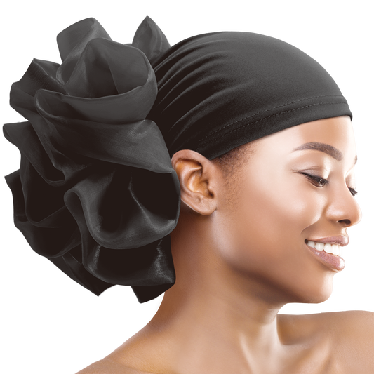 Jumbo Chiffon Flower Turban