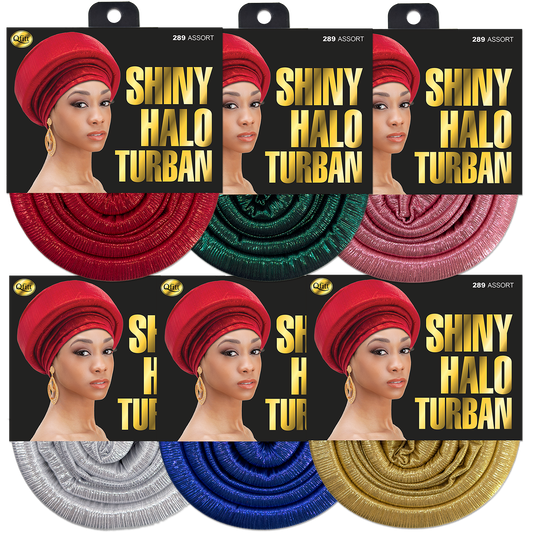 Shiny Halo Turban - 6 pcs set