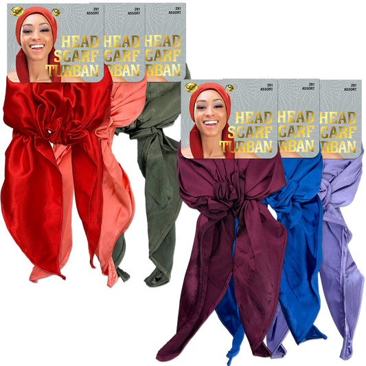Head Scarf Turban - 6 pcs set