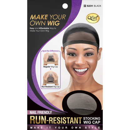 Nail Friendly Run-Resistant Stocking Wig Cap