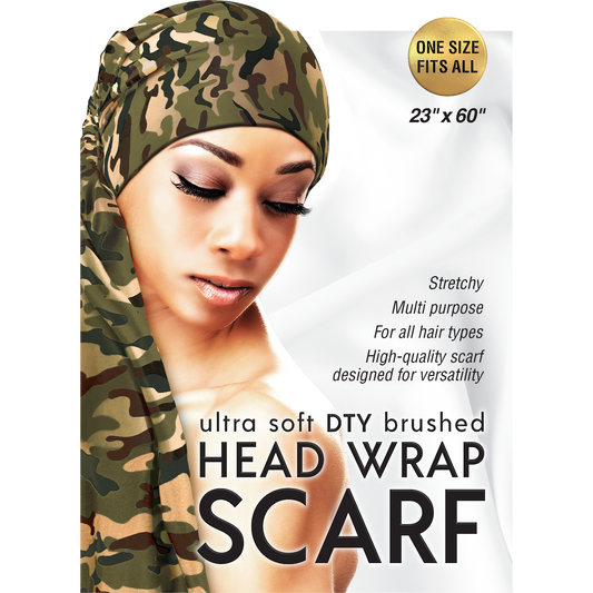 ULTRA SOFT DTY BRUSHED HEAD WRAP SCARF [ASSORT]