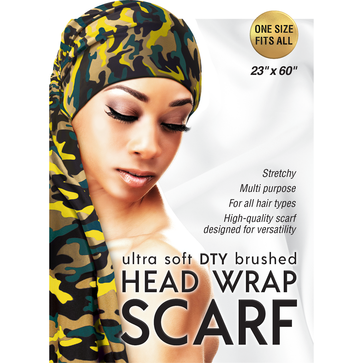 ULTRA SOFT DTY BRUSHED HEAD WRAP SCARF [ASSORT]