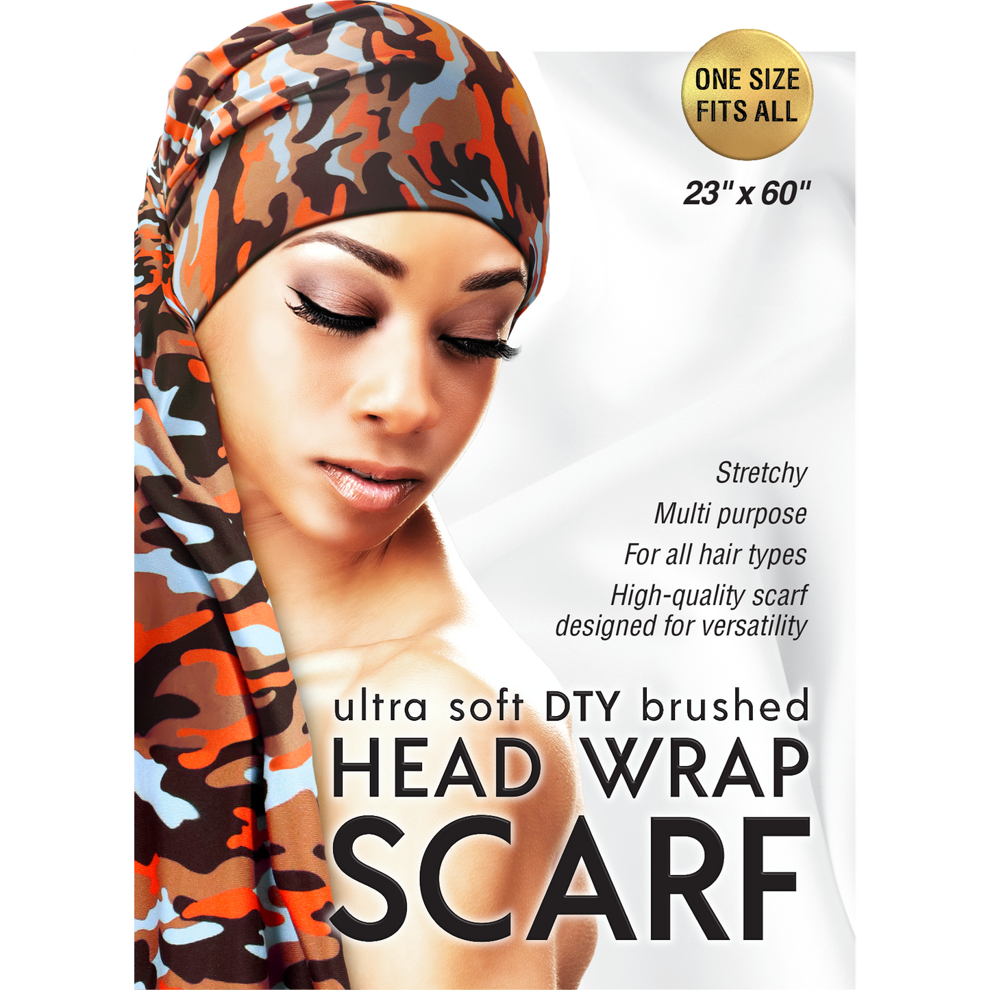 ULTRA SOFT DTY BRUSHED HEAD WRAP SCARF [ASSORT]