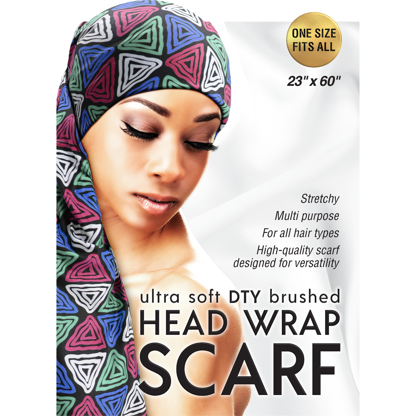 ULTRA SOFT DTY BRUSHED HEAD WRAP SCARF [ASSORT]