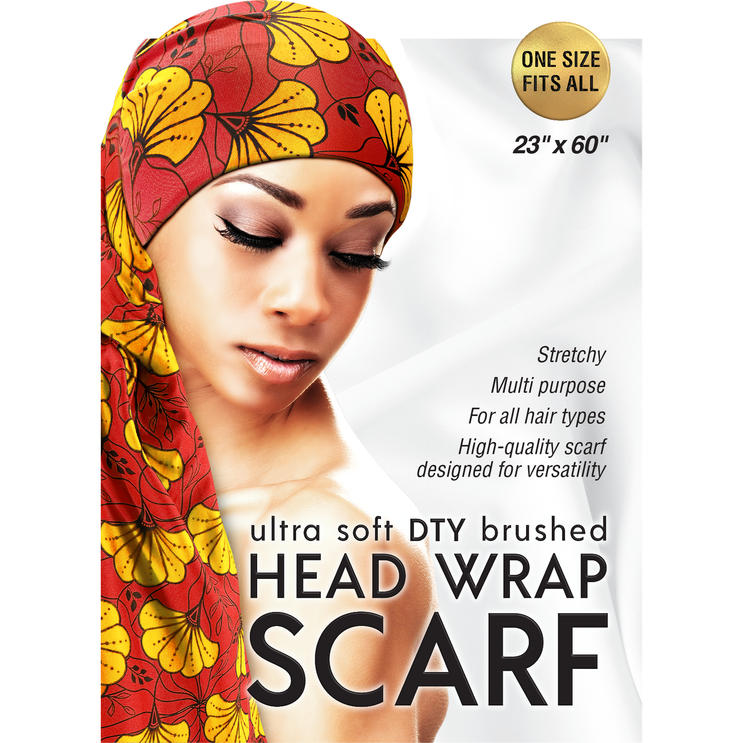 ULTRA SOFT DTY BRUSHED HEAD WRAP SCARF [ASSORT]