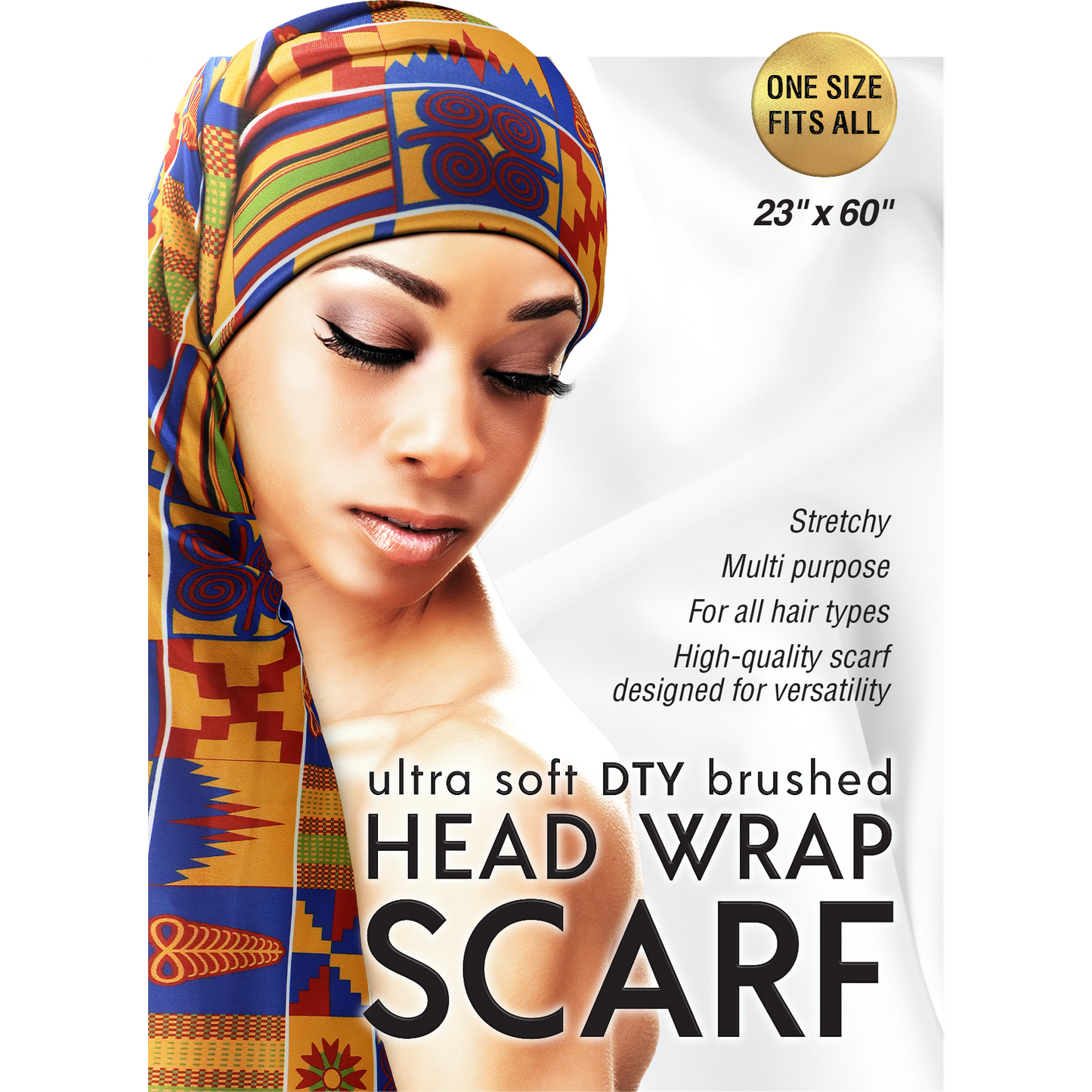 ULTRA SOFT DTY BRUSHED HEAD WRAP SCARF [ASSORT]