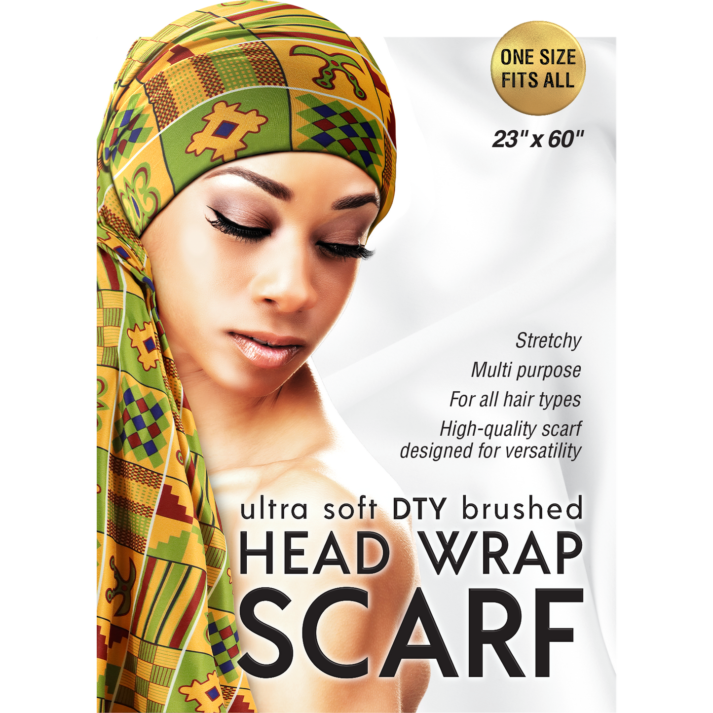 ULTRA SOFT DTY BRUSHED HEAD WRAP SCARF [ASSORT]