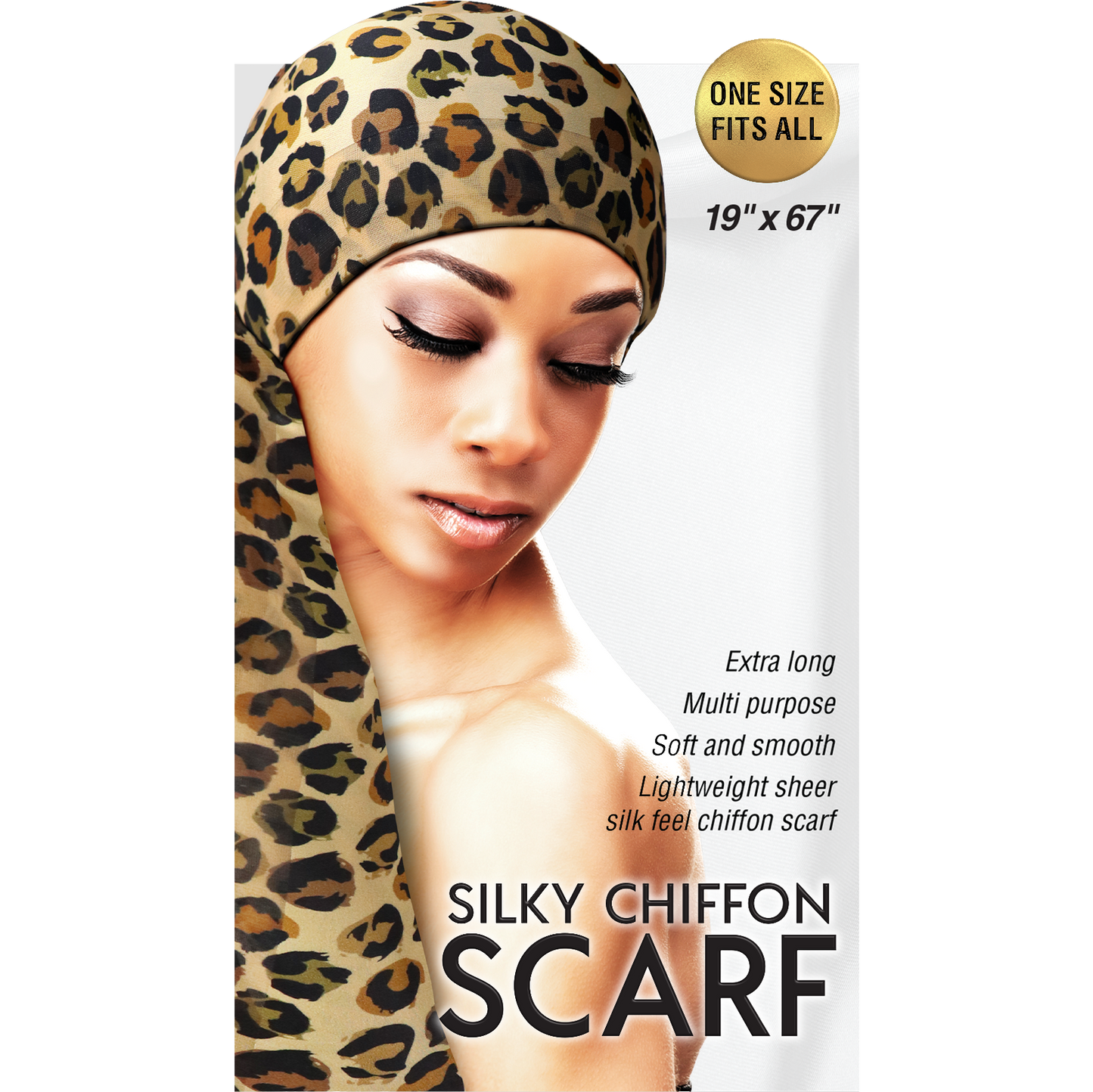 SILKY CHIFFON SCARF [ASSORT]