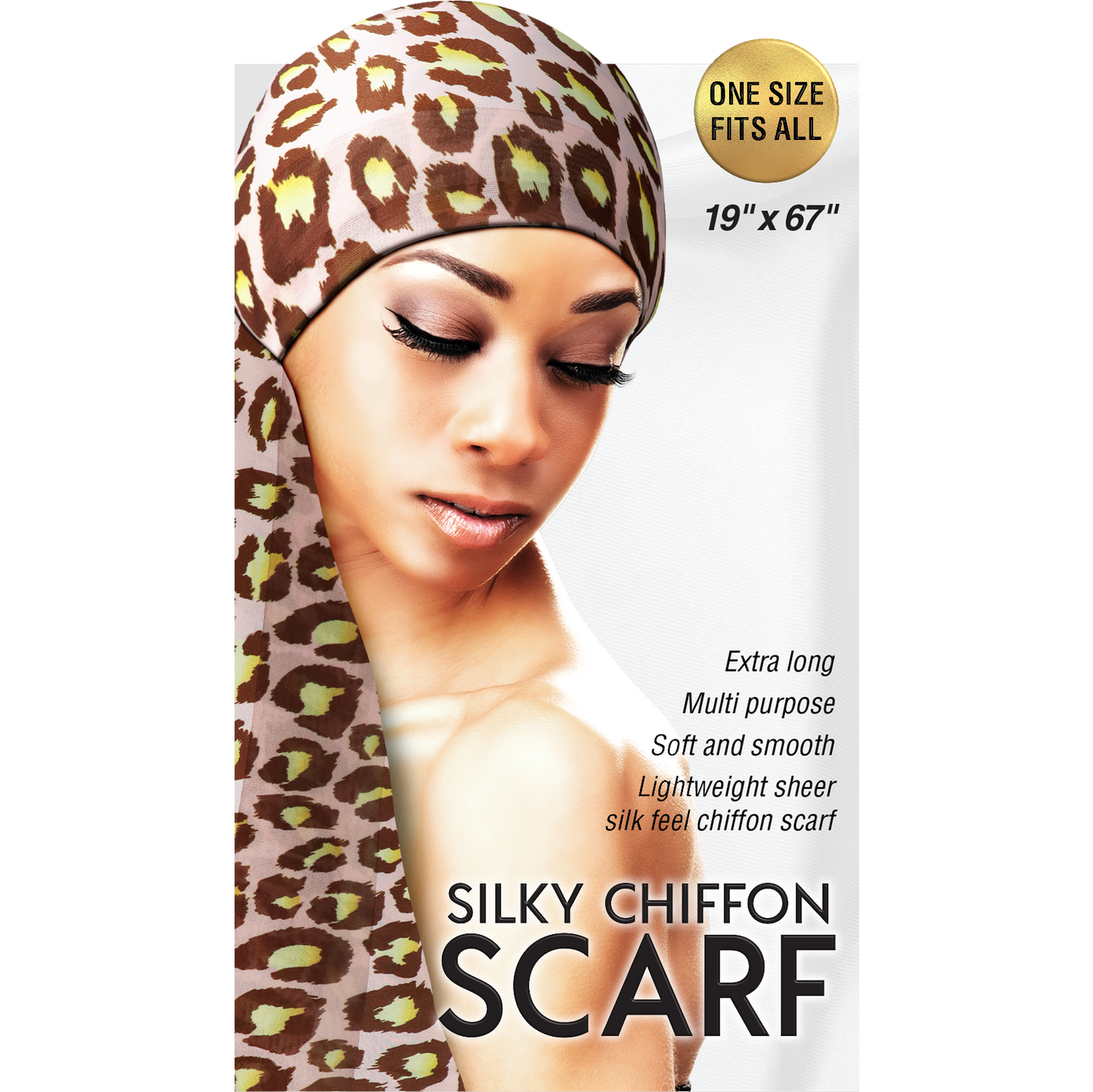 SILKY CHIFFON SCARF [ASSORT]