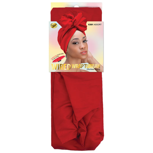 WIRED WRAP TURBAN [ASSORT-6PCS SET]