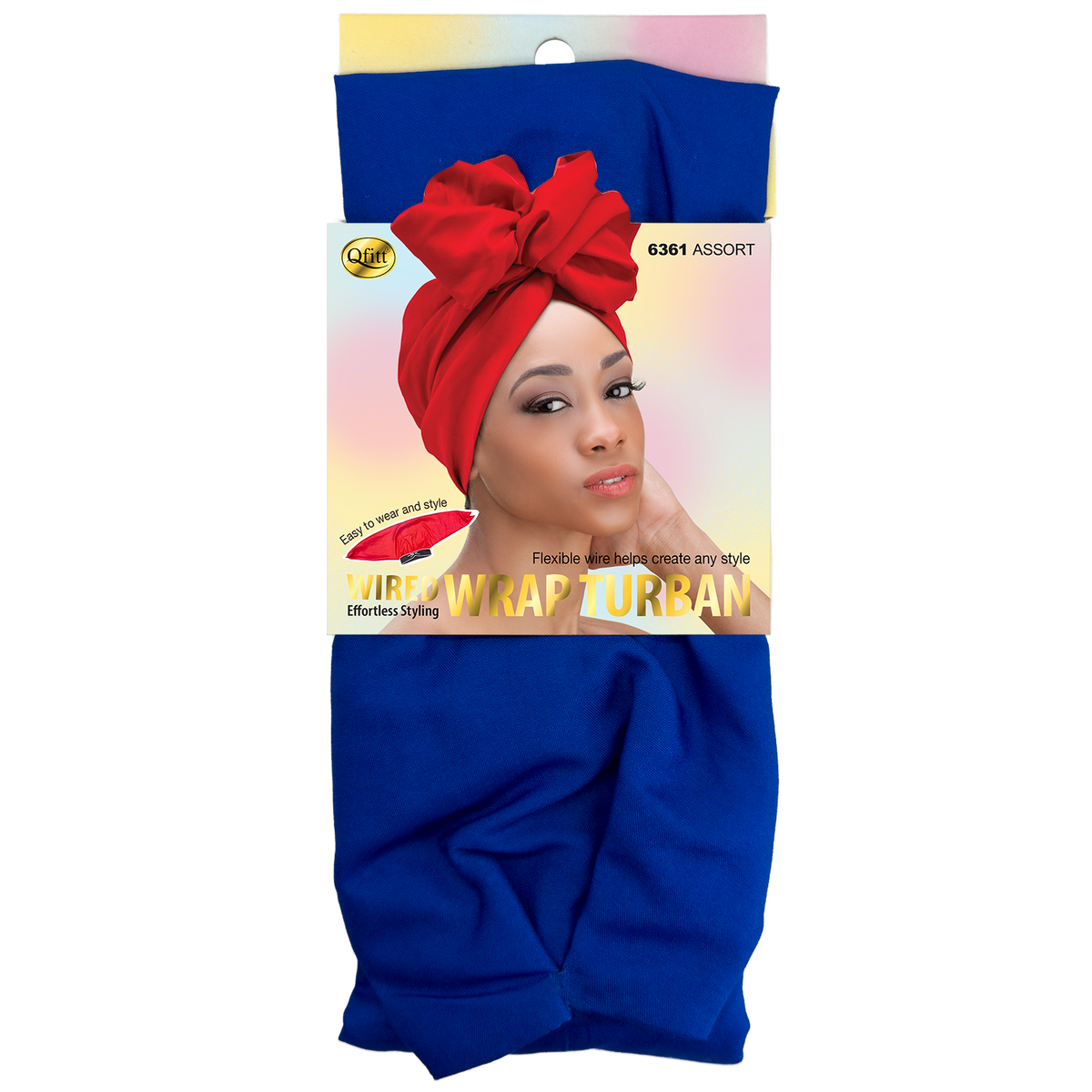 Wired Wrap Turban - 6 pcs set