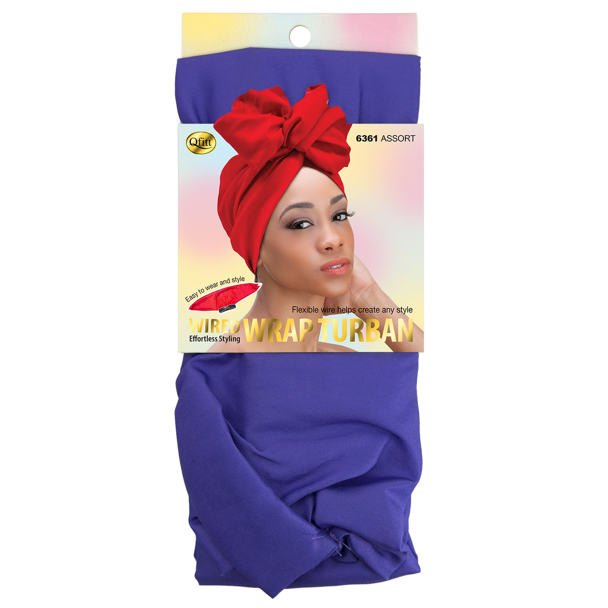 Wired Wrap Turban - 6 pcs set