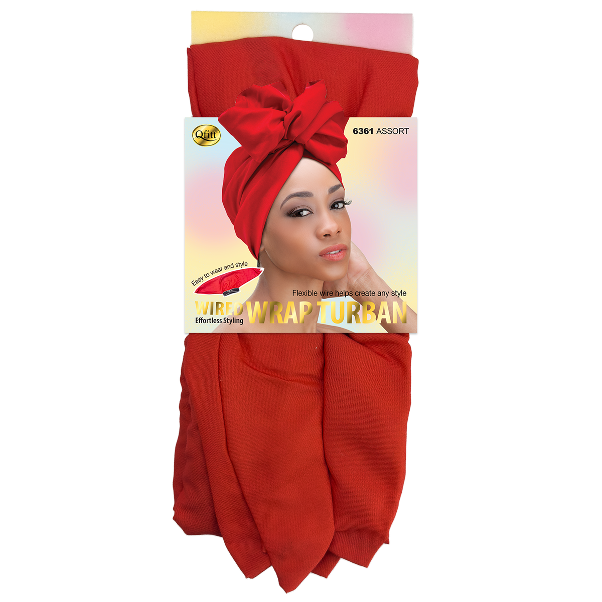 Wired Wrap Turban - 6 pcs set