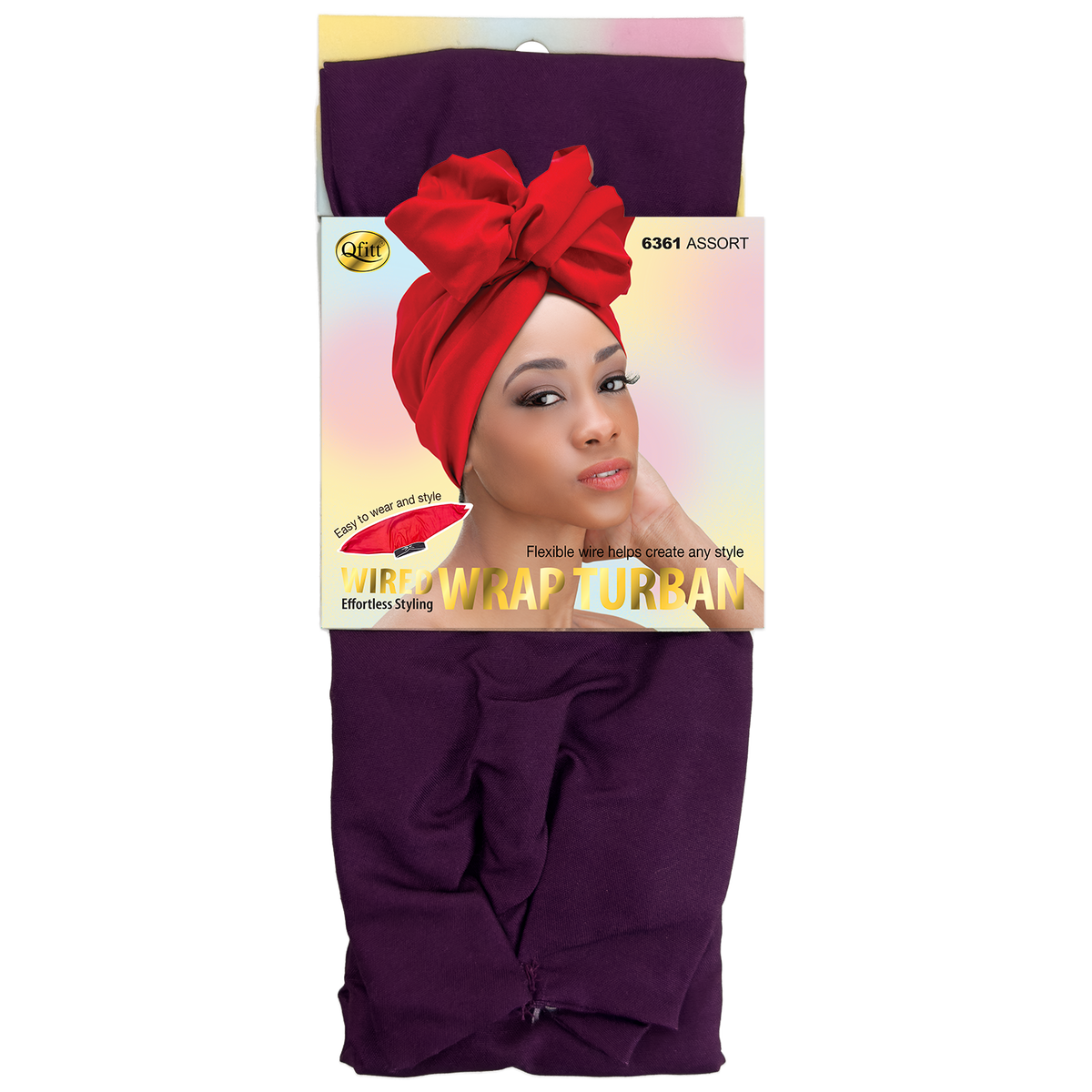 Wired Wrap Turban - 6 pcs set
