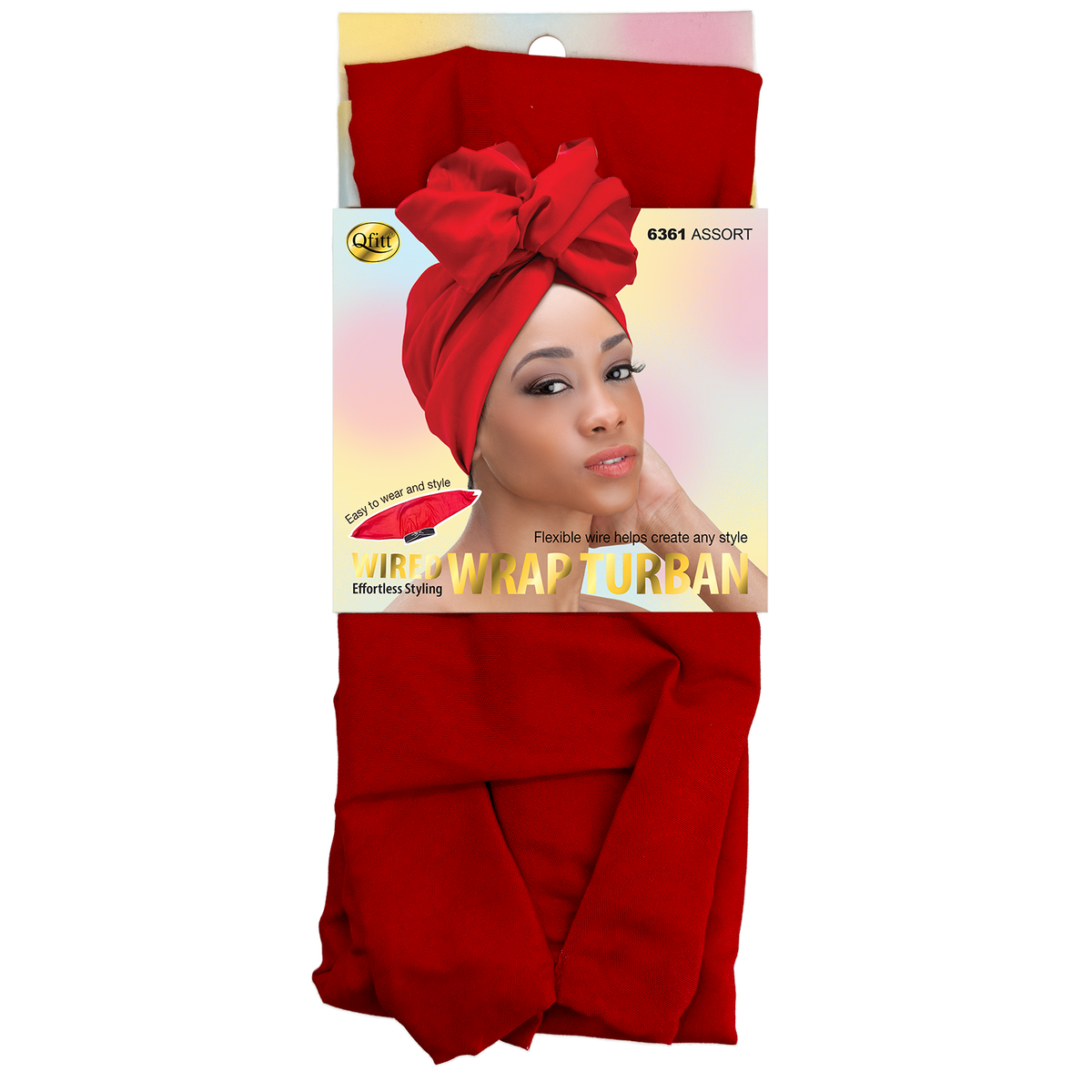Wired Wrap Turban - 6 pcs set