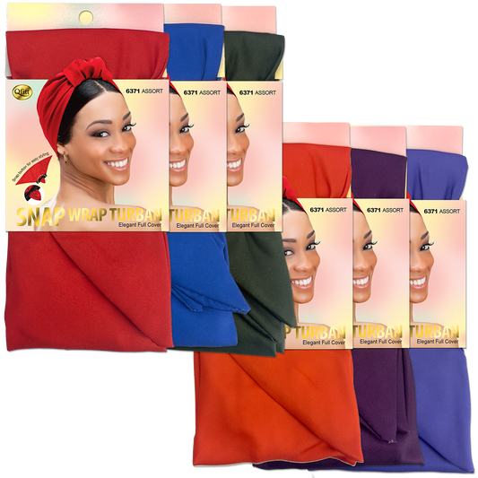 Snap Wrap Turban - 6 pcs set