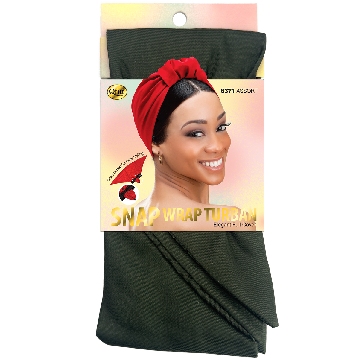 Snap Wrap Turban - 6 pcs set