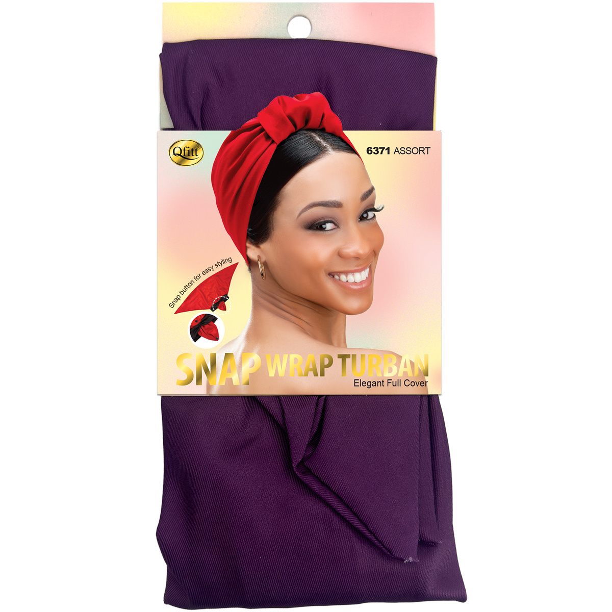 Snap Wrap Turban - 6 pcs set