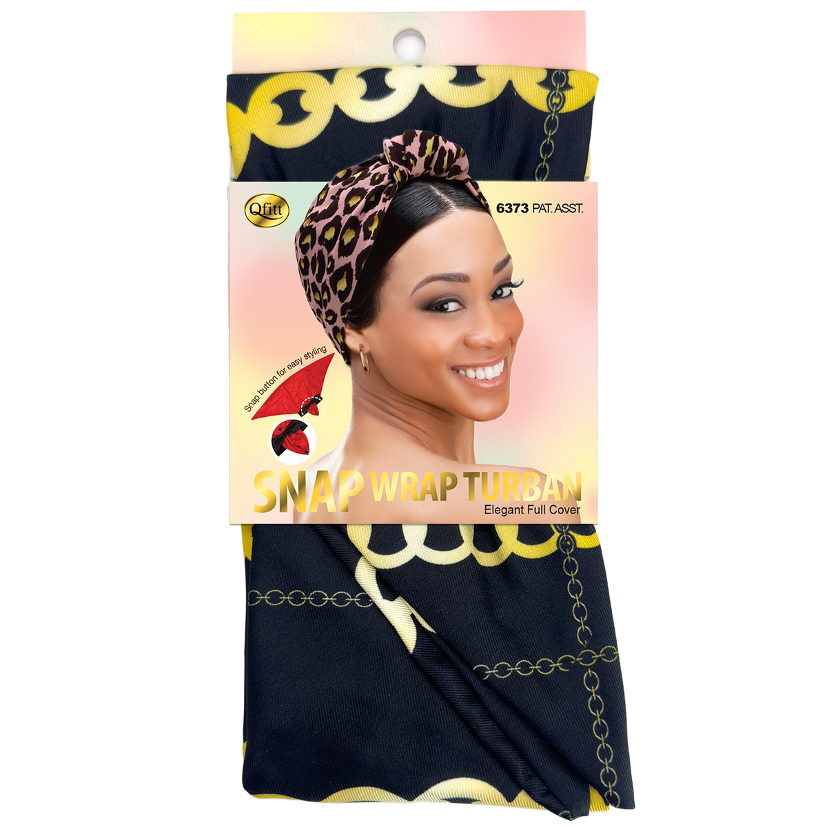 Snap Wrap Turban Pattern - 6 pcs set
