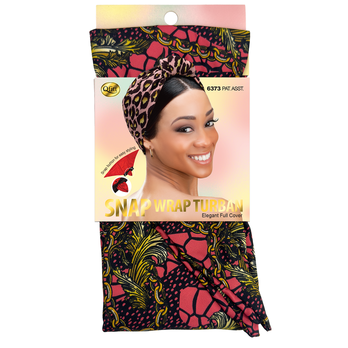 Snap Wrap Turban Pattern - 6 pcs set