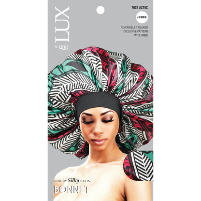 (Regular) Luxury Silky Satin Bonnet - Pattern - 6 pcs set