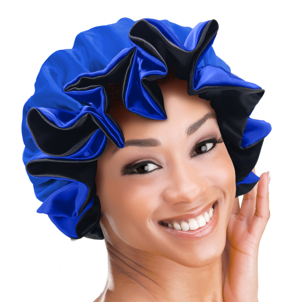 (M-L) Ruffled Edge Adjustable Bonnet - 6 pcs set
