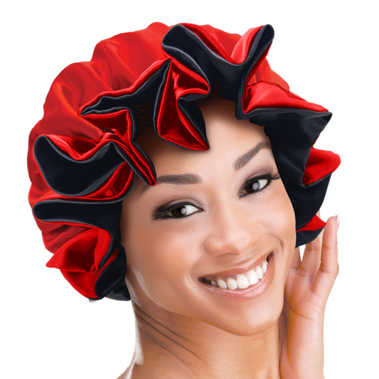 (M-L) Ruffled Edge Adjustable Bonnet (M-L) - 6 pcs set