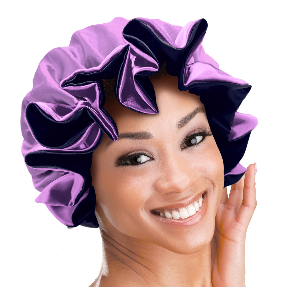 (M-L) Ruffled Edge Adjustable Bonnet - 6 pcs set