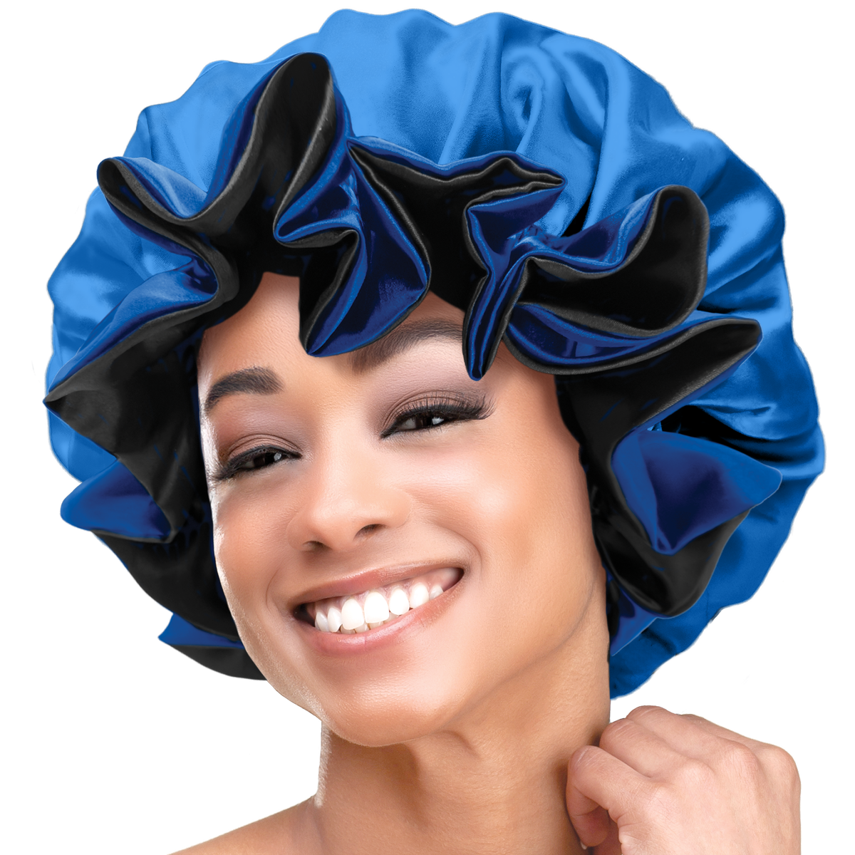 (L-XL) Ruffled Edge Adjustable Bonnet - 6 pcs set