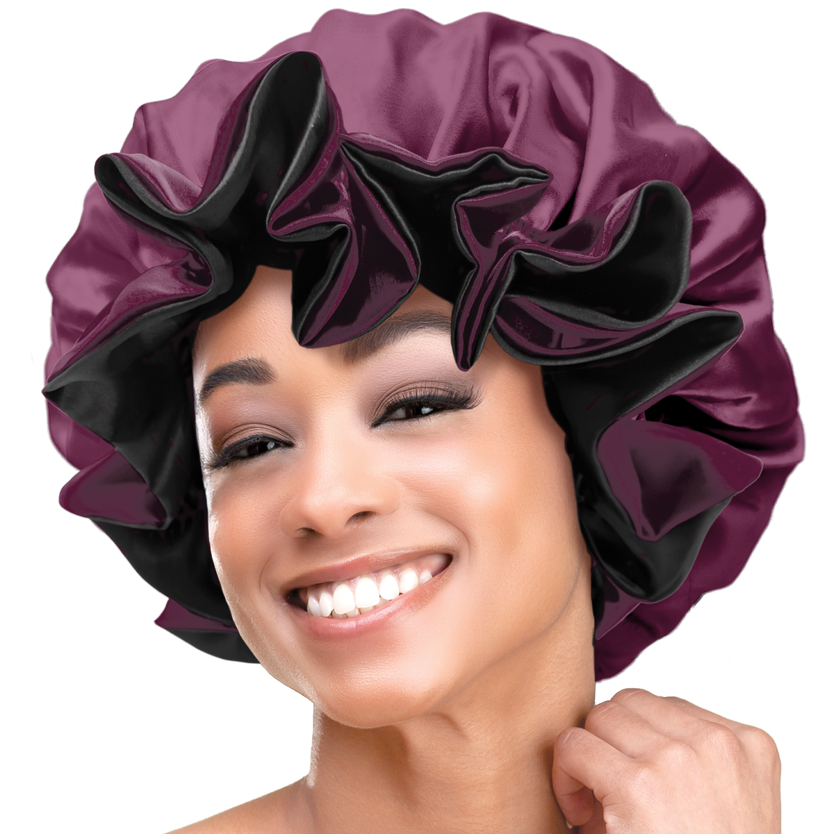 (L-XL) Ruffled Edge Adjustable Bonnet - 6 pcs set