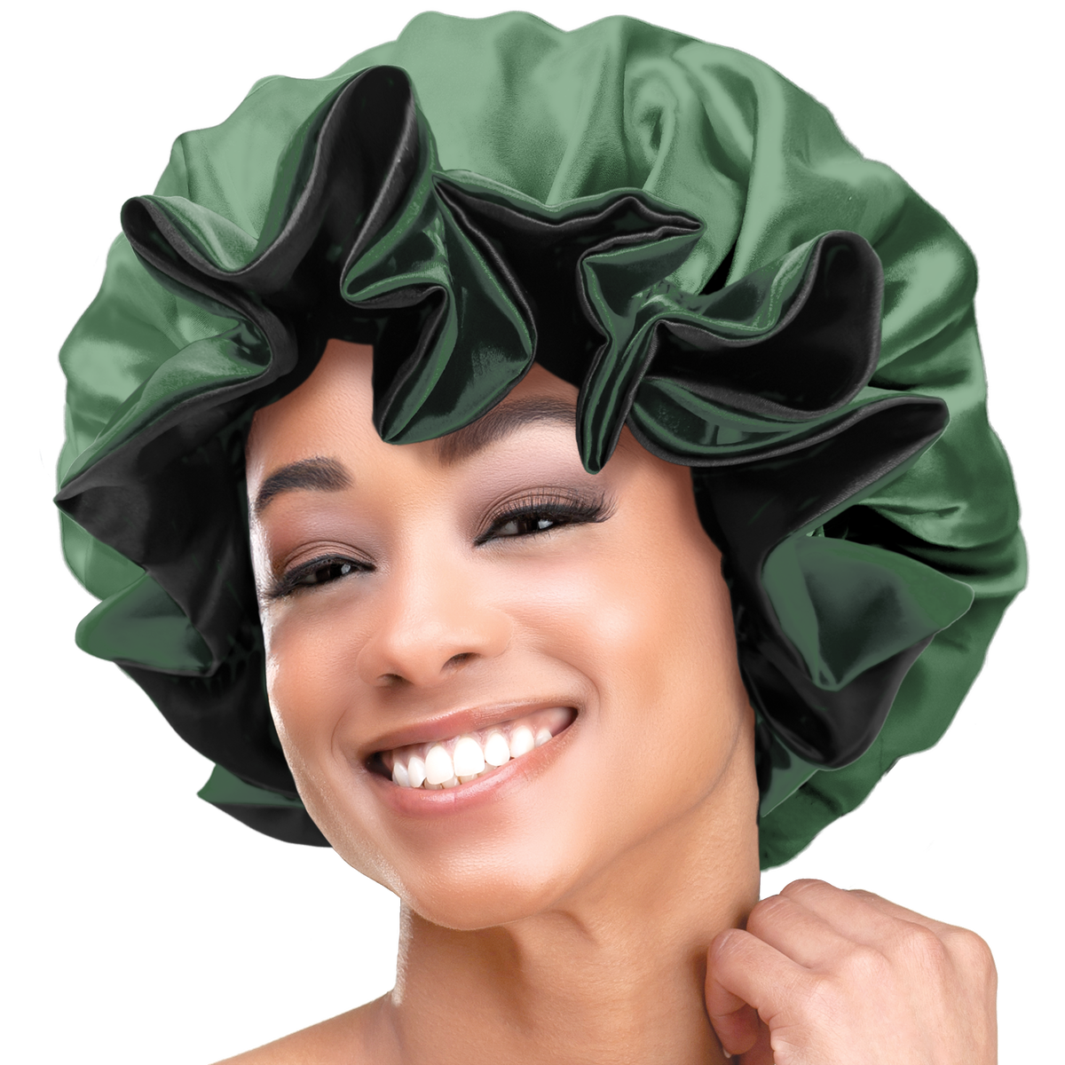 (L-XL) Ruffled Edge Adjustable Bonnet - 6 pcs set