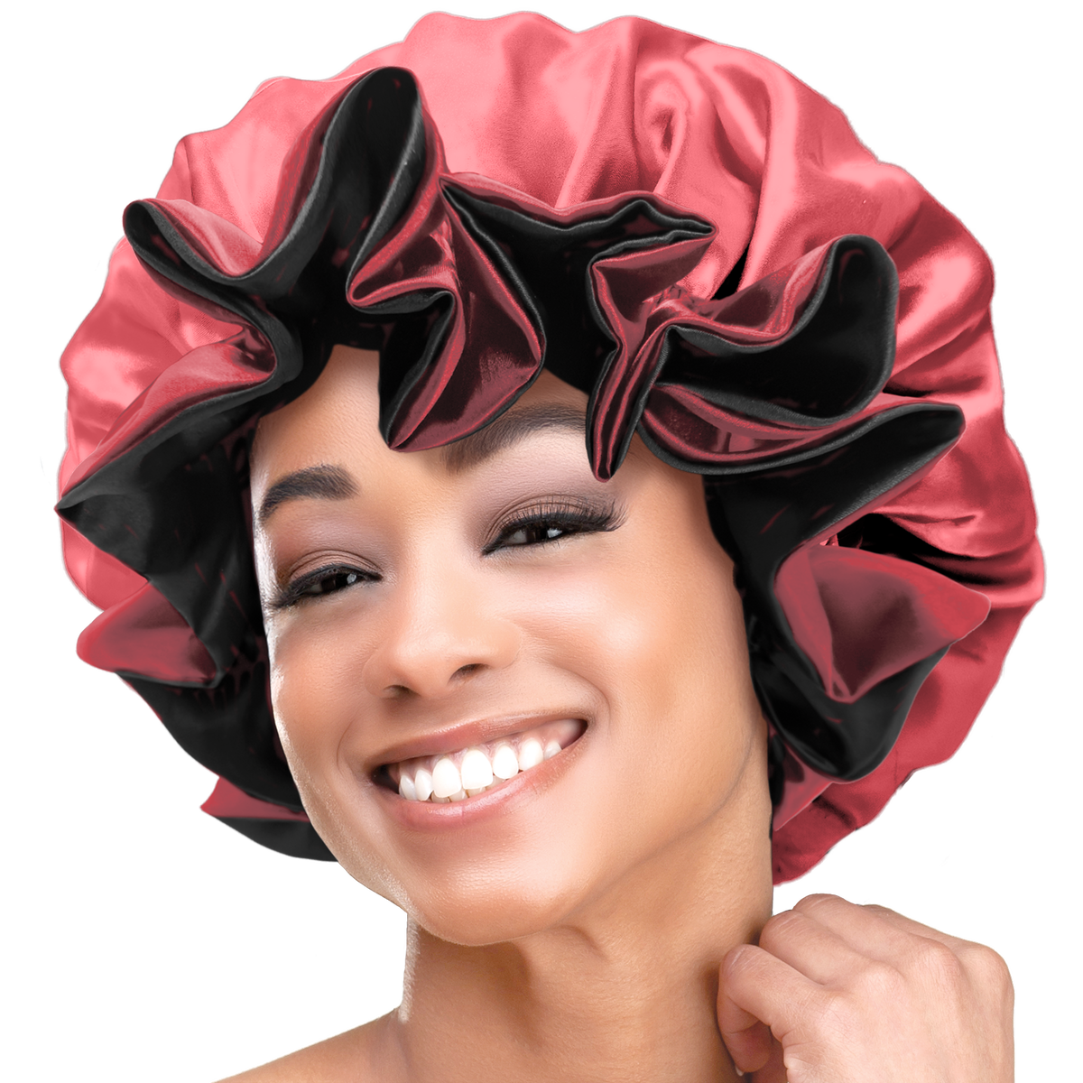 (L-XL) Ruffled Edge Adjustable Bonnet - 6 pcs set