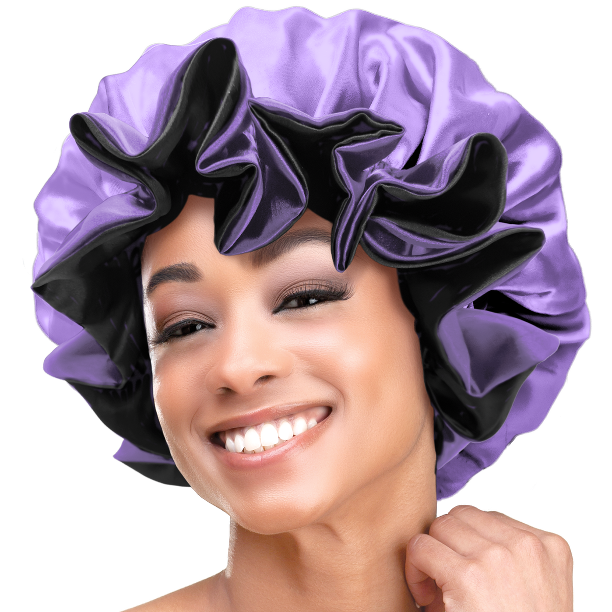 (L-XL) Ruffled Edge Adjustable Bonnet - 6 pcs set