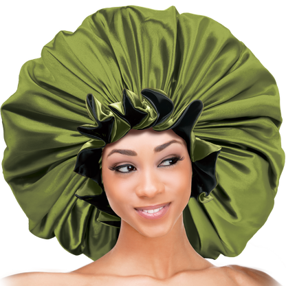 (Jumbo) Ruffled Edge Adjustable Bonnet - Assort - 6 pcs set