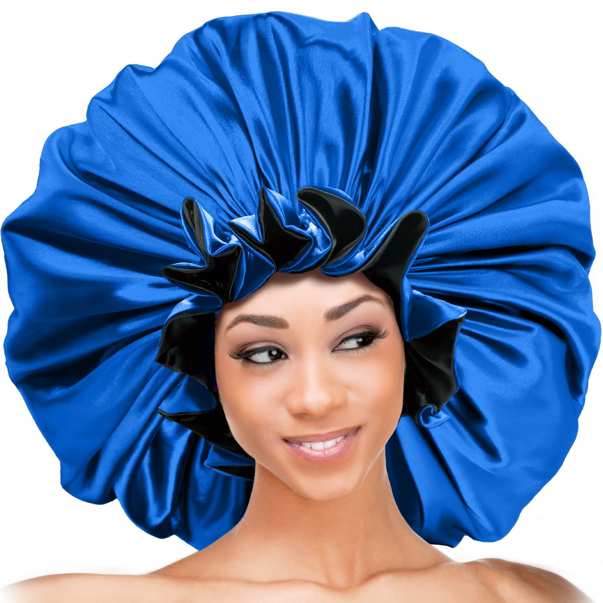 (Jumbo) Ruffled Edge Adjustable Bonnet - Assort - 6 pcs set