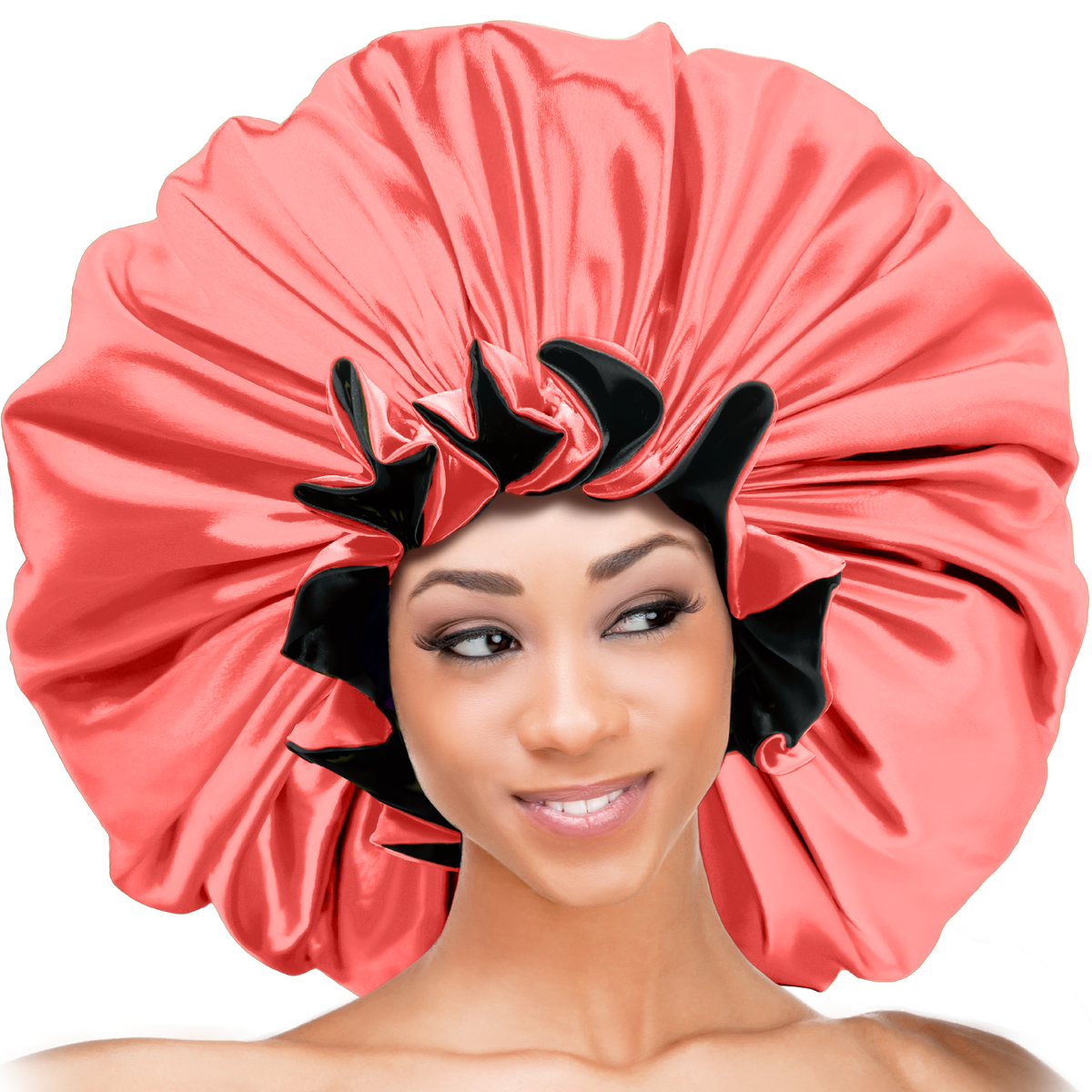 (Jumbo) Ruffled Edge Adjustable Bonnet - Assort - 6 pcs set