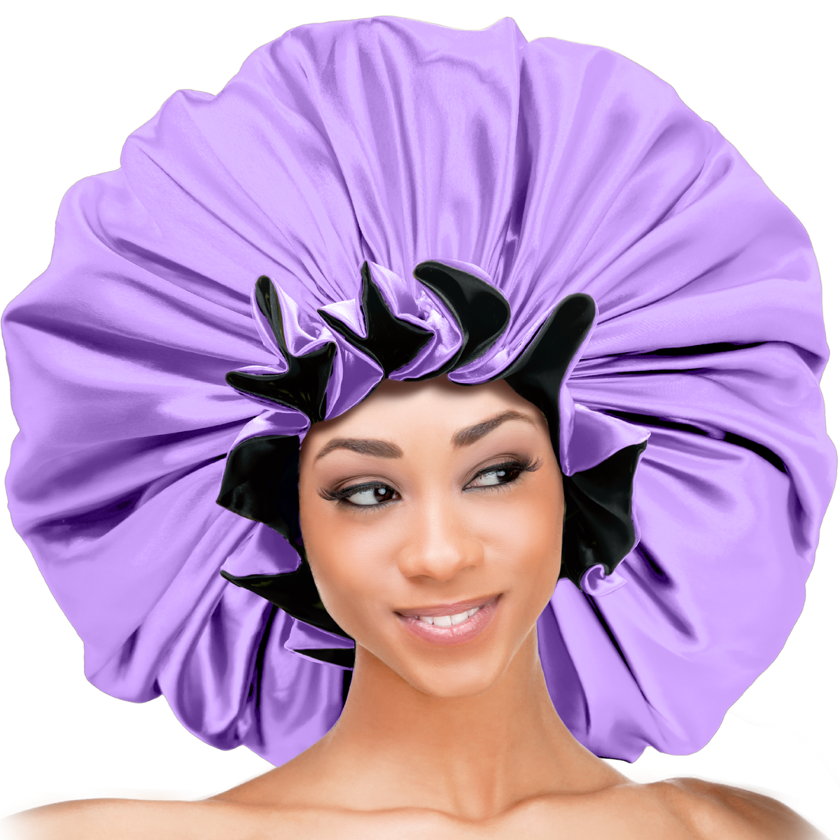 (Jumbo) Ruffled Edge Adjustable Bonnet - Assort - 6 pcs set
