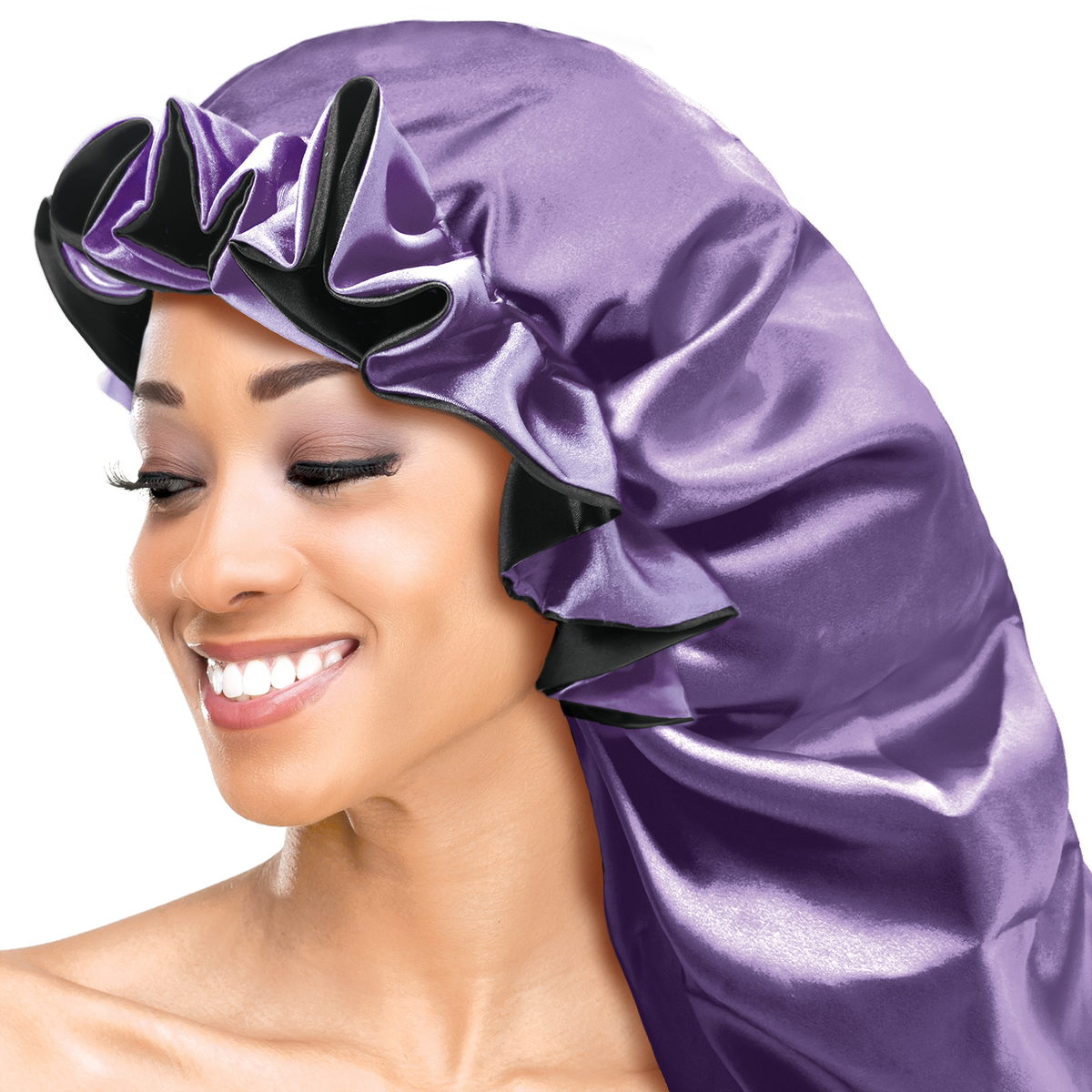 (Braid) Ruffled Edge Adjustable Bonnet - 6 pcs set