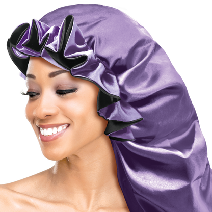 (Braid) Ruffled Edge Adjustable Bonnet - 6 pcs set