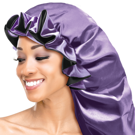 (Braid) Ruffled Edge Adjustable Bonnet - 6 pcs set