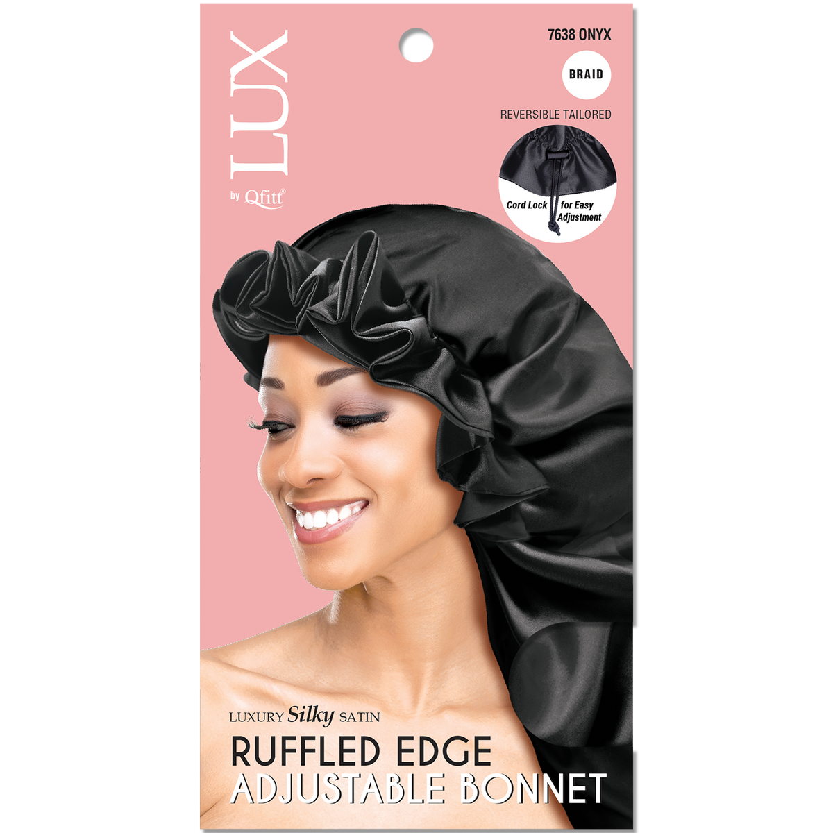 (Braid) Ruffled Edge Adjustable Bonnet
