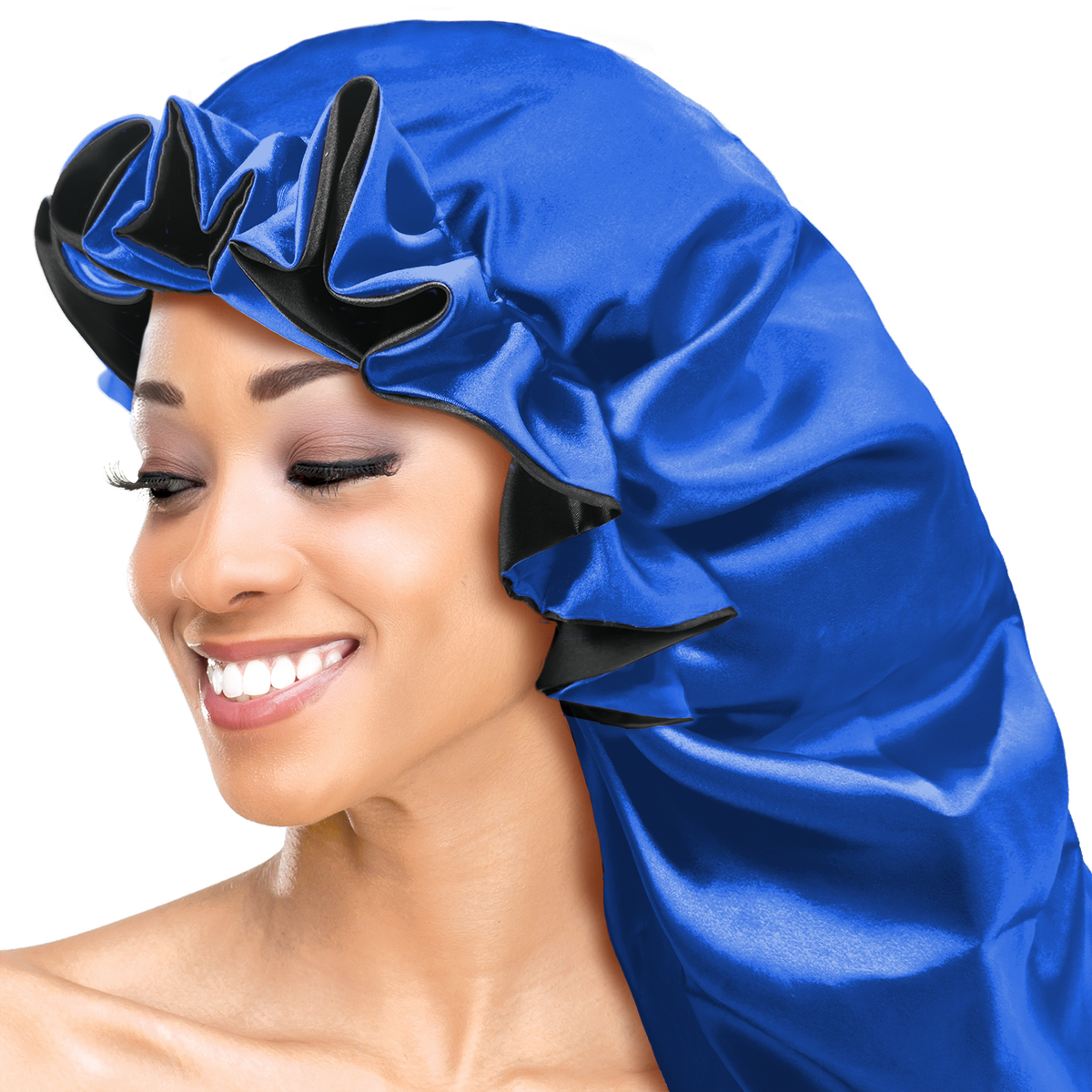 (Braid) Ruffled Edge Adjustable Bonnet - 6 pcs set