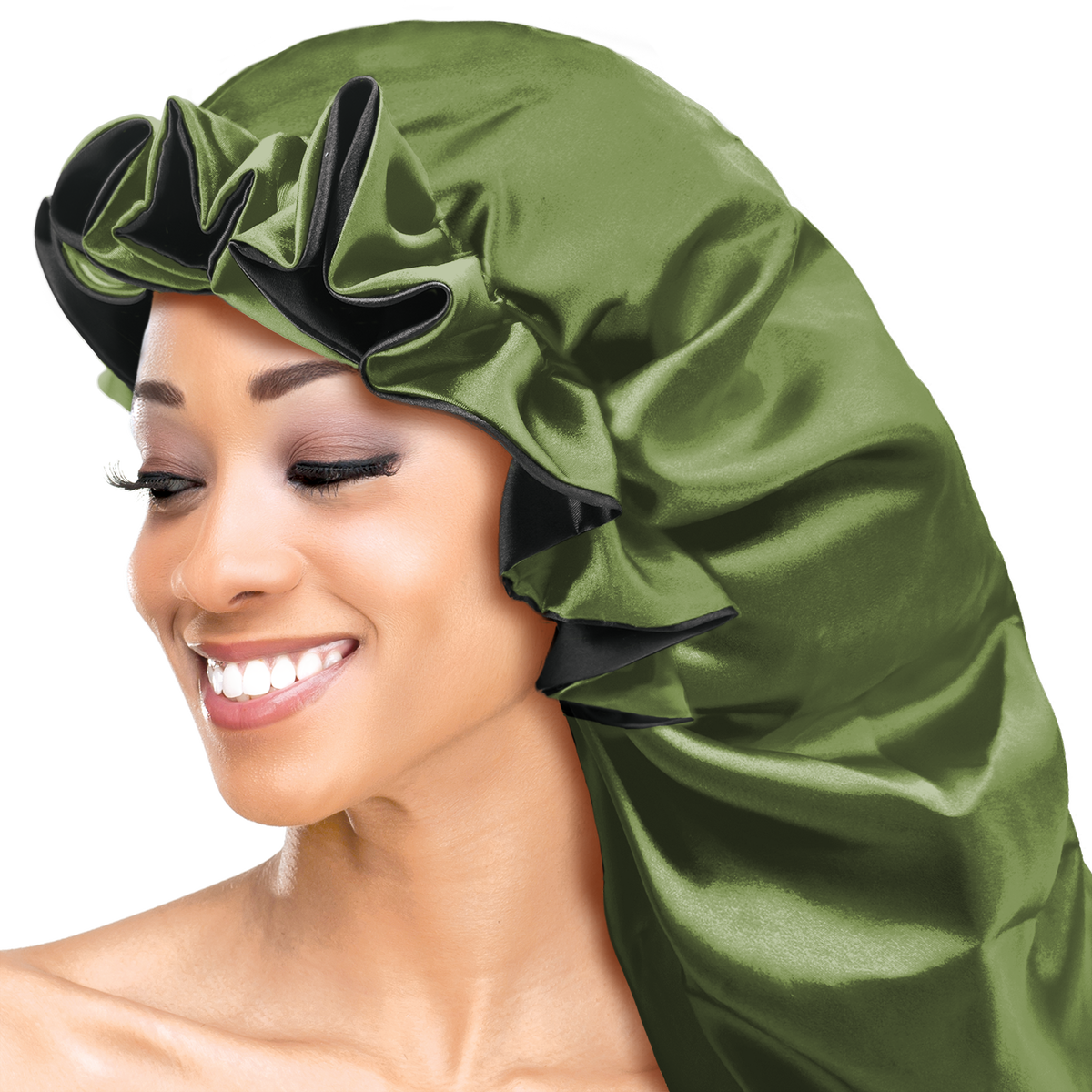 (Braid) Ruffled Edge Adjustable Bonnet - 6 pcs set