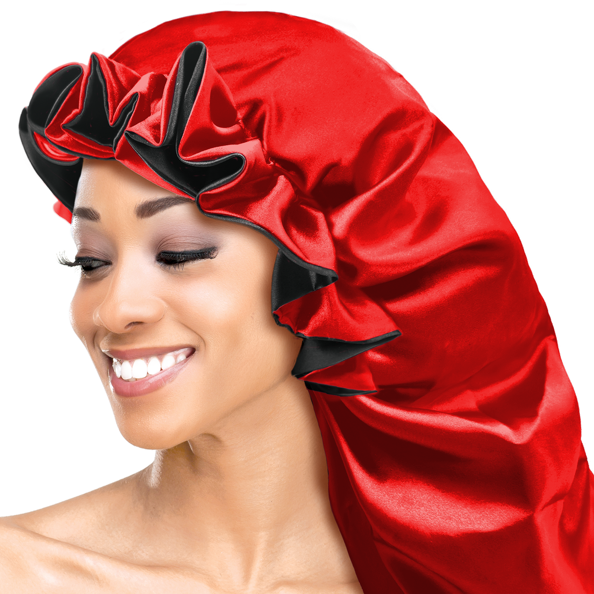 (Braid) Ruffled Edge Adjustable Bonnet - 6 pcs set