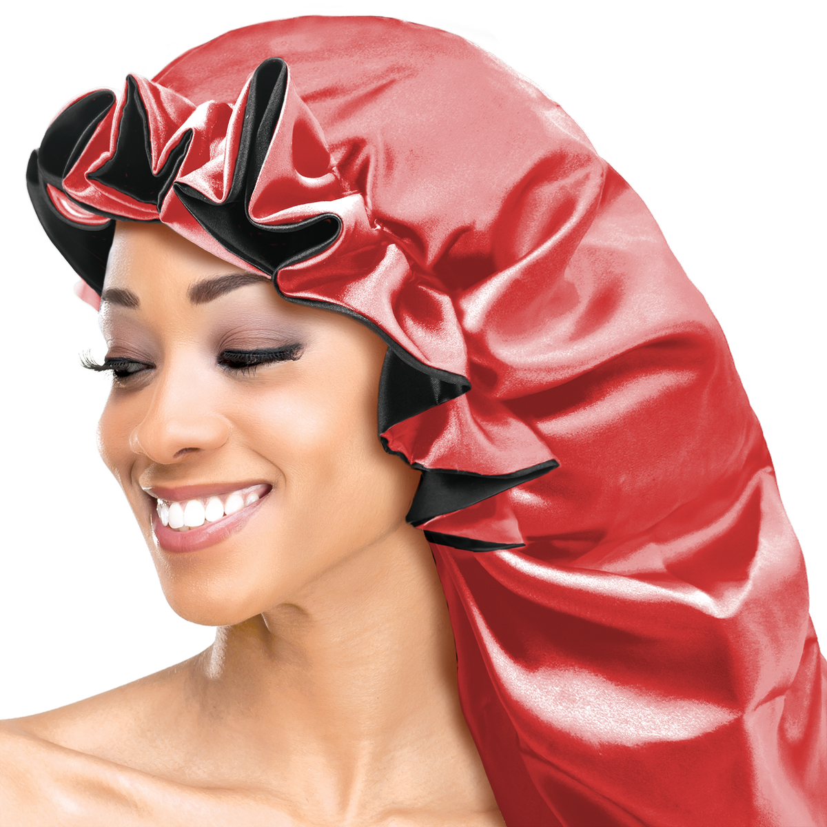 (Braid) Ruffled Edge Adjustable Bonnet - 6 pcs set