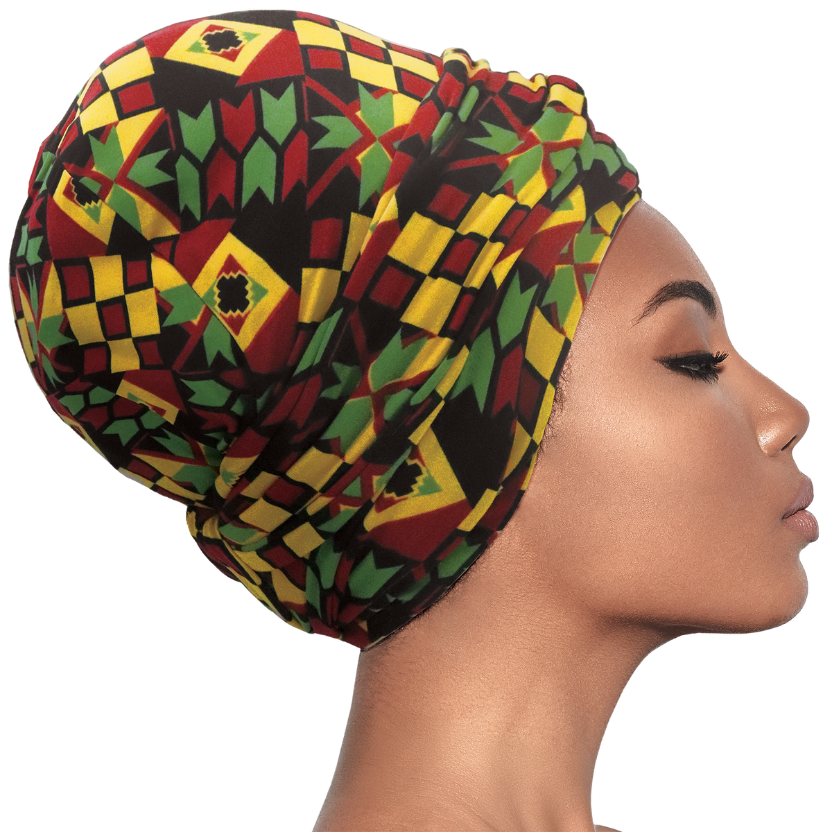 Qfitt Easy Turban-Pattern 6-piece set with satin lining and a stretchy infinity-loop design