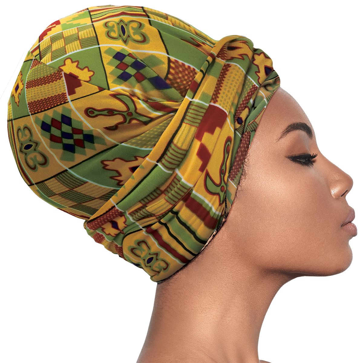 Qfitt Easy Turban-Pattern 6-piece set with satin lining and a stretchy infinity-loop design