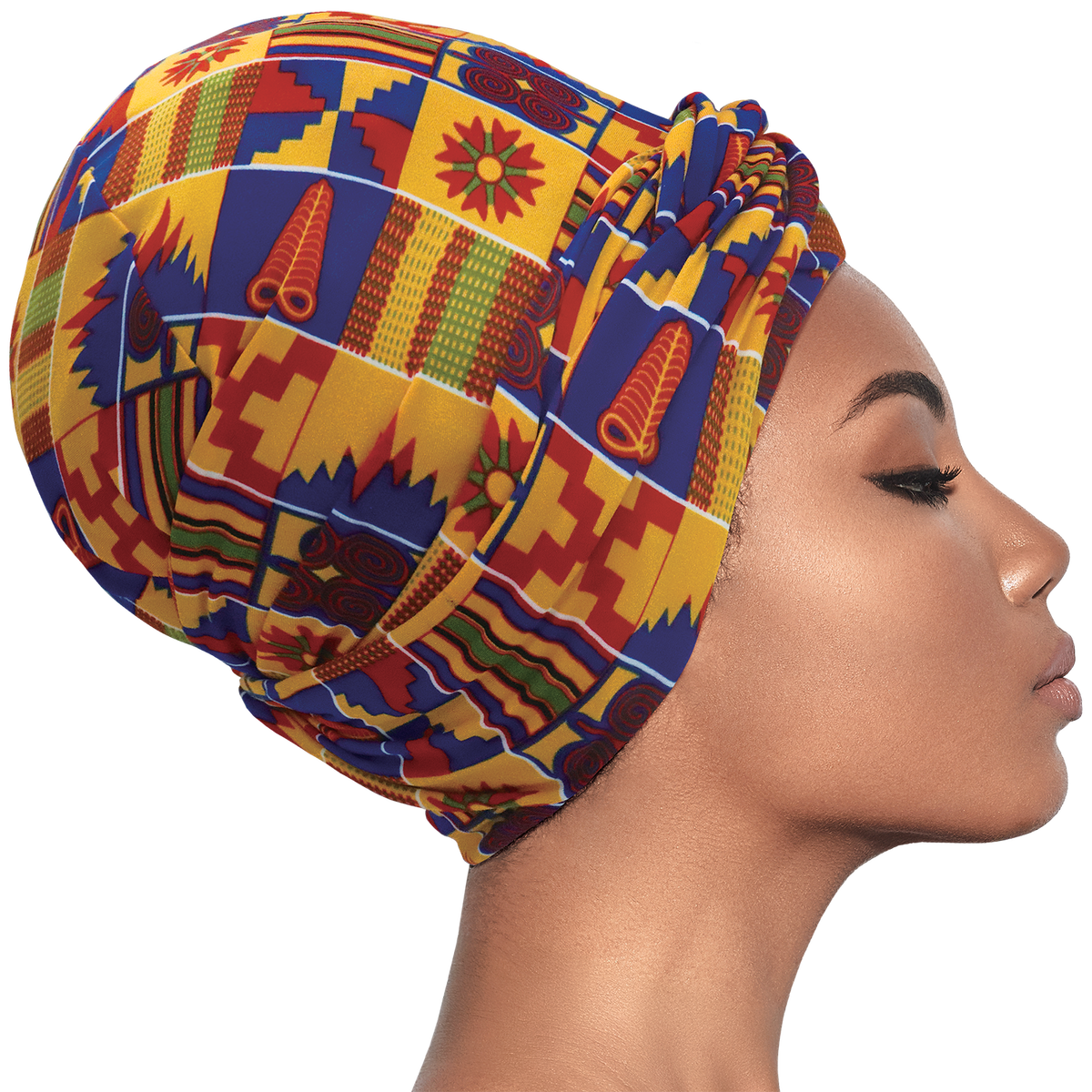 Qfitt Easy Turban-Pattern 6-piece set with satin lining and a stretchy infinity-loop design