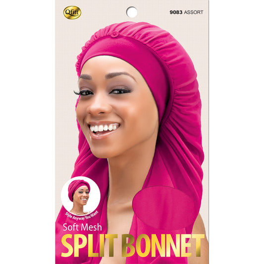 SOFT MESH SPLIT BONNET [ASSORT-6PCS SET]
